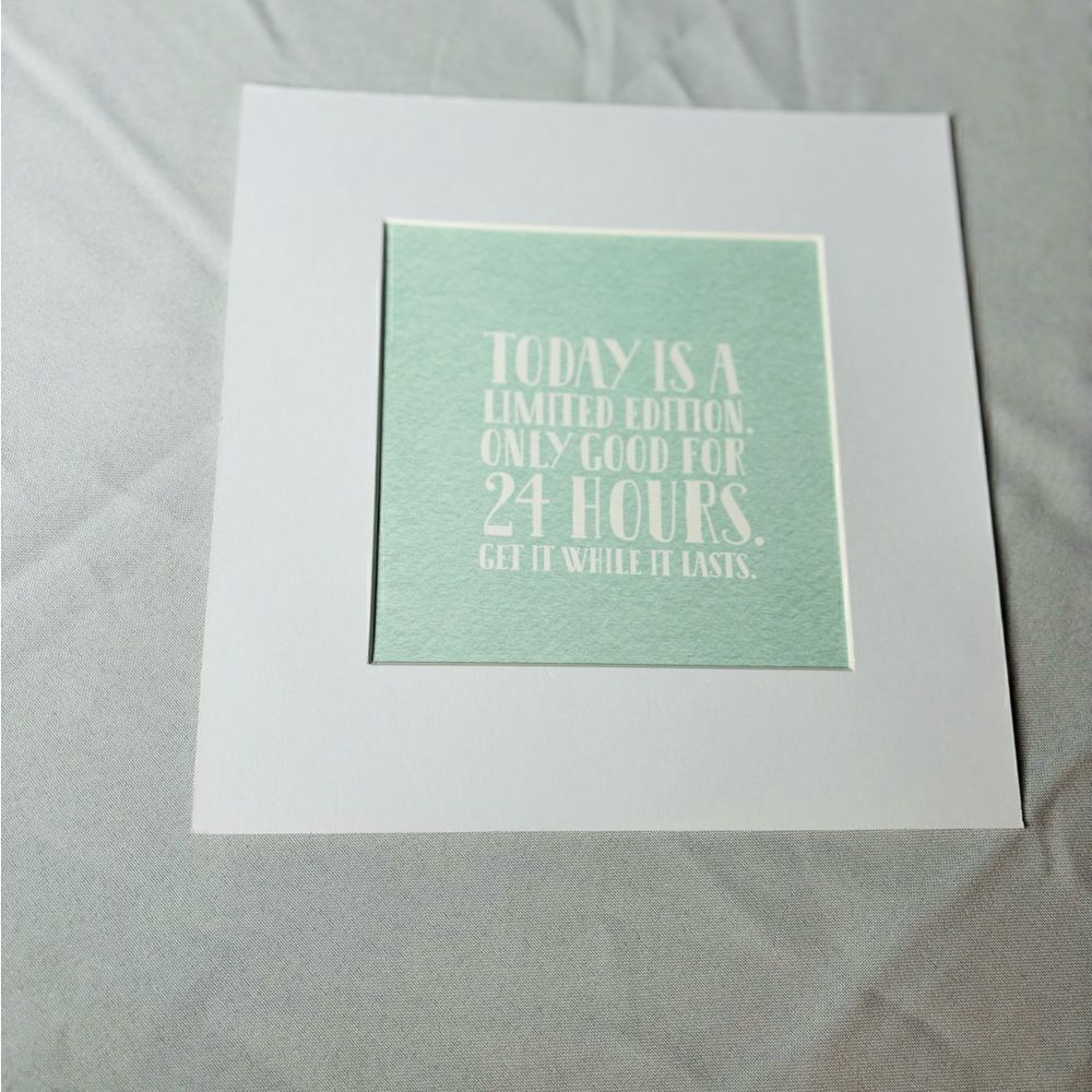 NEW! 4” x 4” Matted & Framed Motivational Sign Wall or Table Display